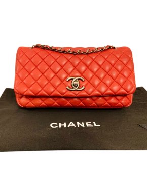 Chanel Red Limited Edition Bubble Flap Bag