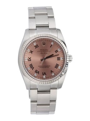 Rolex Air-King 114234 Pink Diamond Roman Dial 34mm Watch