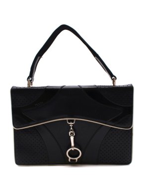 Prada Black Leather Vintage Small Top Handle Bag