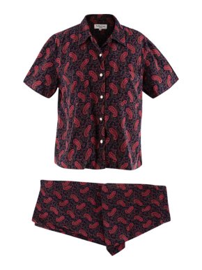 You Must Create Red & Black Cornucopia Print Corduroy Set