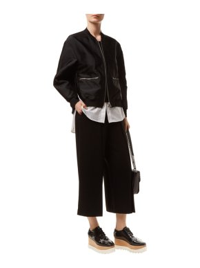 3.1 Phillip Lim Black & White Layered Bomber Jacket