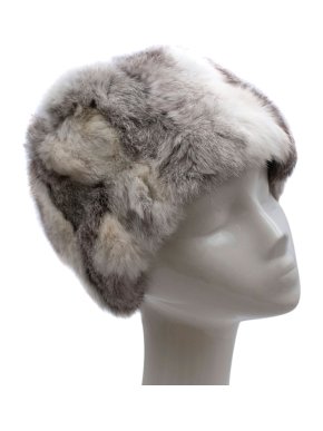 Casselini Fifth Avenue Grey Rabbit Fur Hat