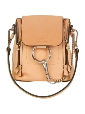 Chloe Mini Faye backpack in smooth & suede calfskin