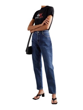 Balenciaga Blue Cotton Denim Straight Leg Jeans