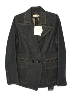 Chloe Double Breasted Denim Tailored Jacket