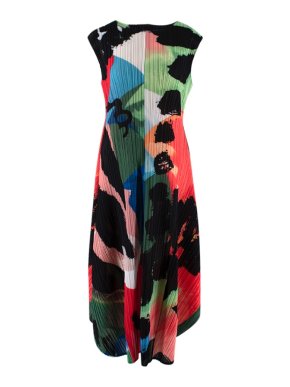 Pleats Please Issey Miyake Floral Print Dress