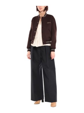 Celine Brown Wool Teddy College Jacket