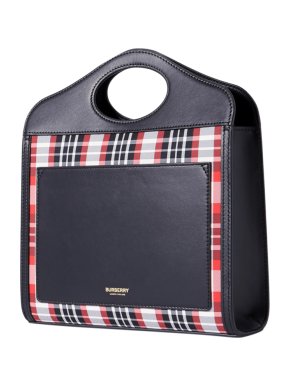 Burberry Mini Leather Trimmed Check Crossbody Bag