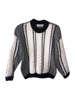 Pringle Black & White Angora Wool Jumper