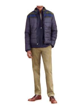 Brooks Brothers Navy & Green Puffer Jacket