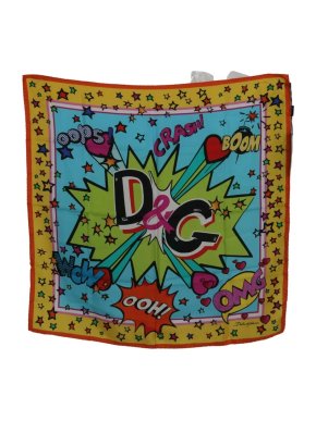 Dolce & Gabbana Comic Book Print Silk Scarf