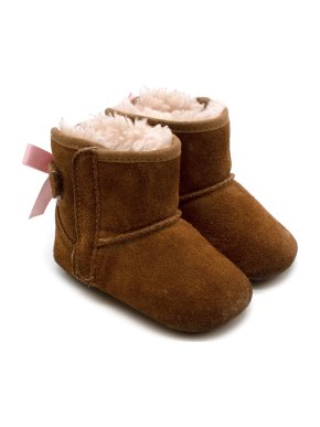 Ugg Brown Suede Shearling Lined Jesse Bow Boots
