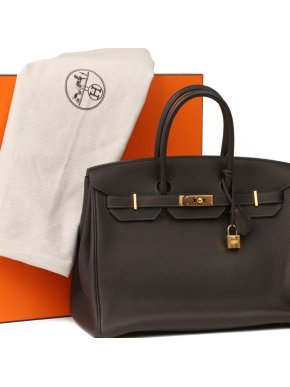 Hermes Togo Leather Macassar Birkin 35 GHW