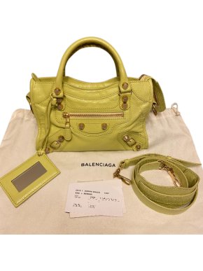 Balenciaga Citrus Yellow Mini City Bag