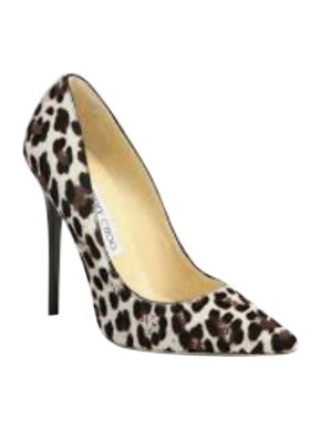 Jimmy Choo Snow Leopard Calf hair Anouk Pumps