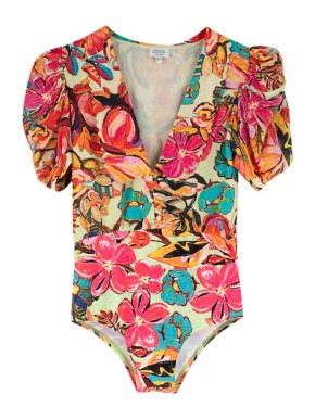 Hemant & Nandita Zoie Floral Bodysuit
