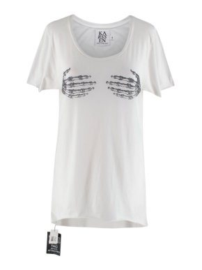 Zoe Karssen White Skull Hands T-Shirt