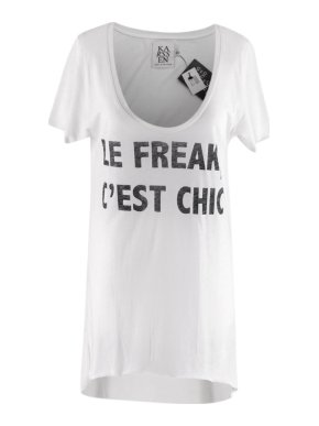 Zoe Karssen White Cotton Le Freak C'est Chic T-shirt