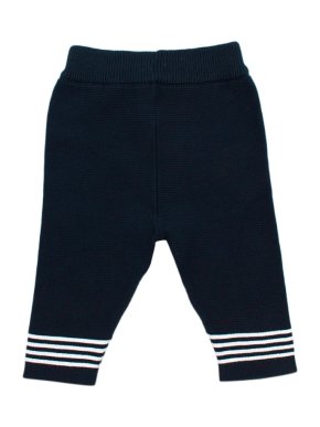 Emile et Rose Navy Cotton Knit Trousers