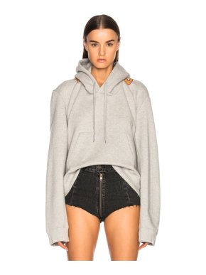 Vetements Grey Hooded Sweatshirt