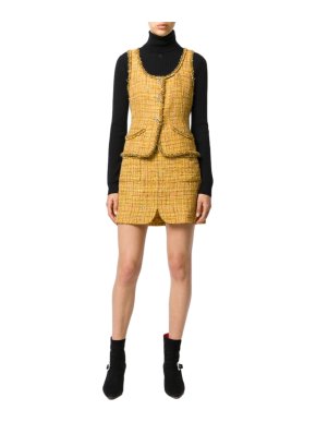 Chanel Runway Marigold Tweed Jacket & Vest