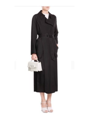 Maison Margiela Black Twill Trench Coat