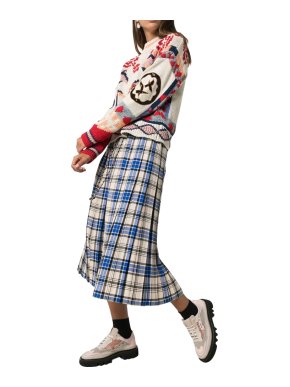 Shrimps Vesper Pleated Check Skirt