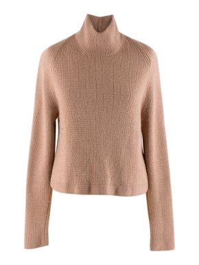 Tom Ford Blush Cotton Silk & Cashmere Blend High Neck Sweater