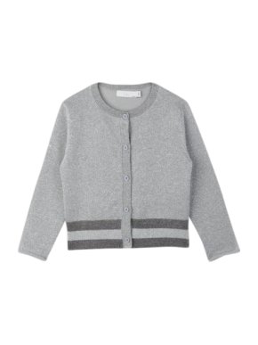 Stella McCartney Kids 12Y Grey Lurex Knit Cardigan