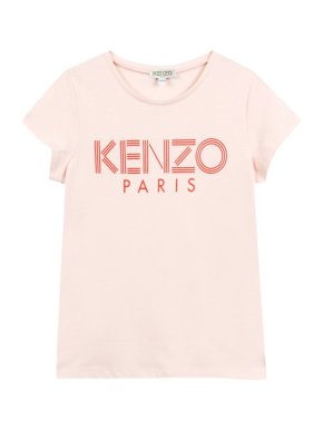 Kenzo Kids 12Y Kenzo Logo T-Shirt in Pink