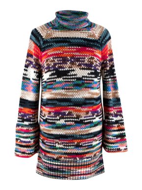 Missoni Multicoloured Roll Neck Knitted Jumper