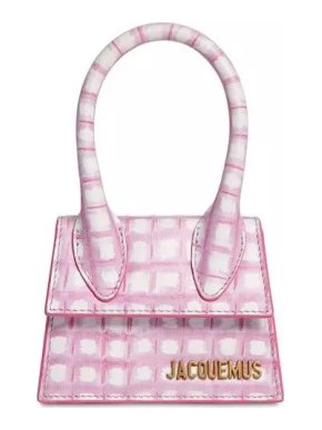 Jacquemus Pink & White Le Chiquito Mini Top Handle Bag