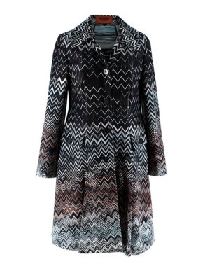 Missoni Black Zig Zag Knit Jacket