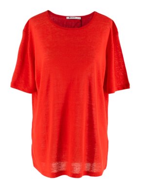 T by Alexander Wang Red Short Sleeve T-Shirt