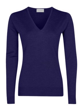 John Smedley Orchid Merino Wool Purple Jumper