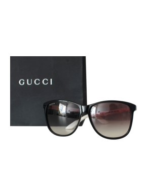 Gucci Black & White Web Detail Sunglasses