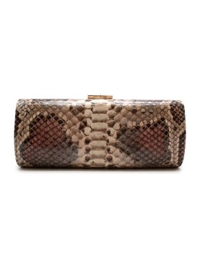 Jimmy Choo Natural Python Clasp Clutch