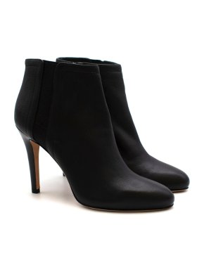 Jimmy Choo Black Leather Ankle Boots