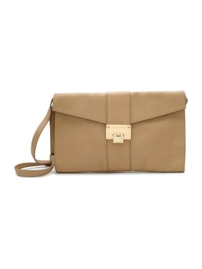 Jimmy Choo Nude Leather Shoulder/Pouch Bag