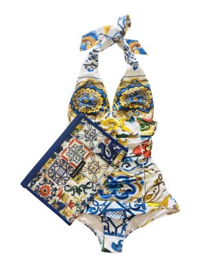 Dolce & Gabbana Majolica Print Swimsuit