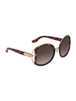 Ferragamo SF719S Tortoiseshell Round Sunglasses