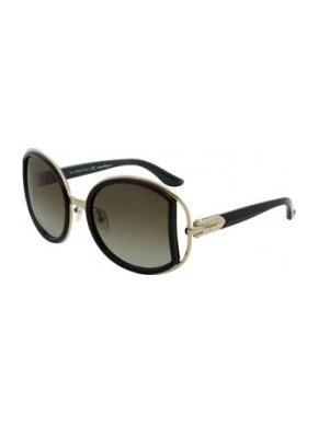 Ferragamo SF719S Black & Grey Round Sunglasses