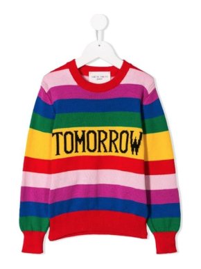 Alberta Ferretti Kids' Tomorrow Striped Jumper In Red