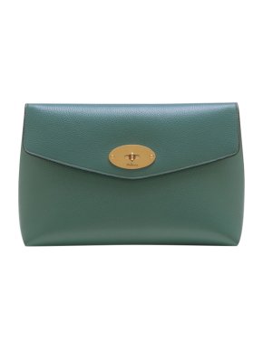 Mulberry Large Darley Cosmetic Pouch in Dark Frozen Blue