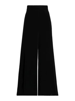 Peter Pilotto Black Velvet Wide Leg Pants