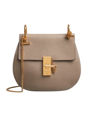 Chloe Motty Grey Leather Drew Bag
