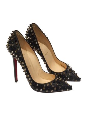 Christian Louboutin Black Spiked Pumps