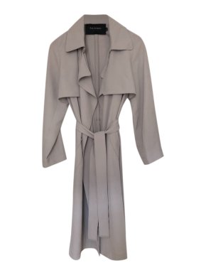 Tara Jarmon Grey Tailored Wool Trench Coat