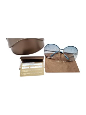 Gucci Blue & Gold Gradient Oversize Sunglasses