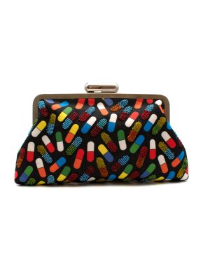 Sarahs Bag Pop Pill Bead-Embellished Clutch